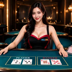 Mega888 Live Baccarat dealer game