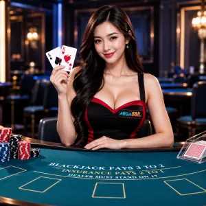 Mega888 Live Blackjack dealer game