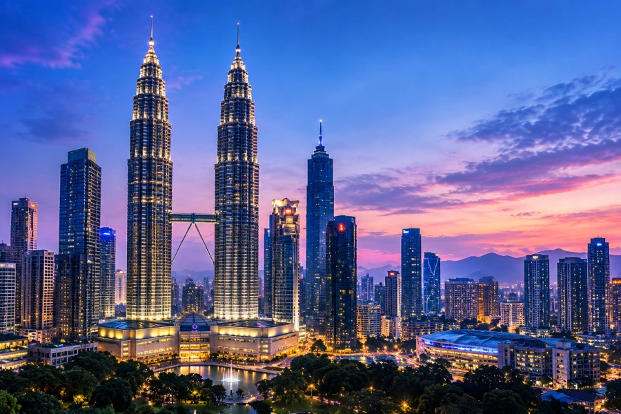 Kuala Lumpur Malaysia skyline for Mega888 Download guide